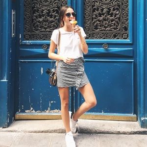 Zara Gingham mini skirt
